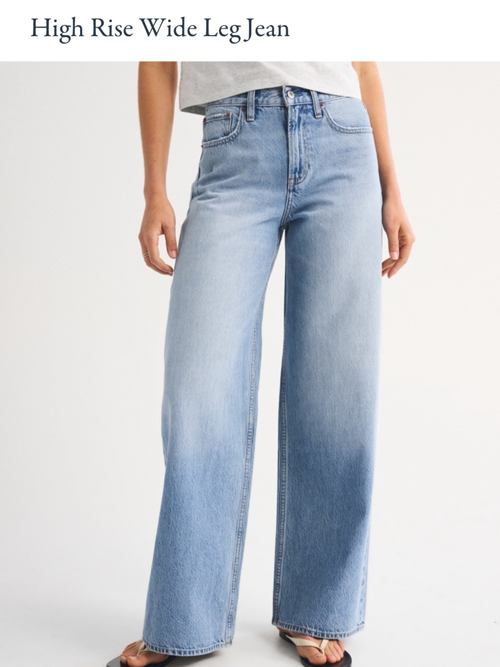 NWOT Abercrombie High-Rise Wide Leg Jeans - 30 EXTRA LONG